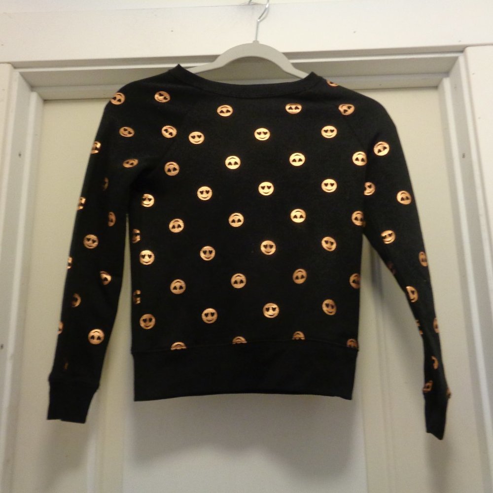 COPPER COLORED PAINTED SMILEY FACES SHIRT GIRLS 7/8 M